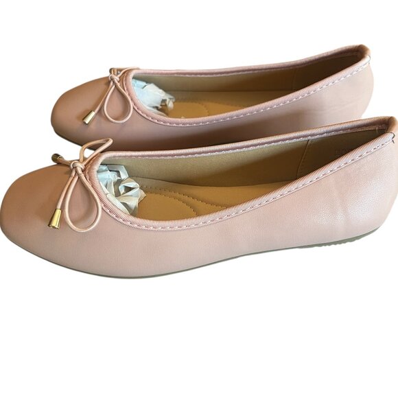 NEW Women's Top Moda "Dorothy" Light Pink Leather Ballet Flats - Size 7 - Picture 2 of 4